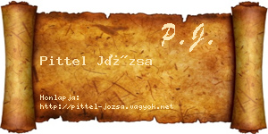 Pittel Józsa névjegykártya